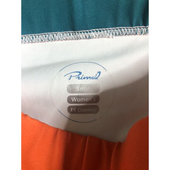 NWOT primal Cycling Shorts Women’s Evo 2.0 Corsa MIAMI DOLPHINS Teal Orange Sz S - Picture 4 of 4